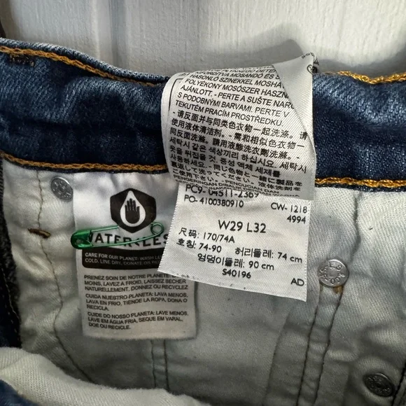 Levi's Dark Blue Slim Fit Jeans - Picture 3 of 3